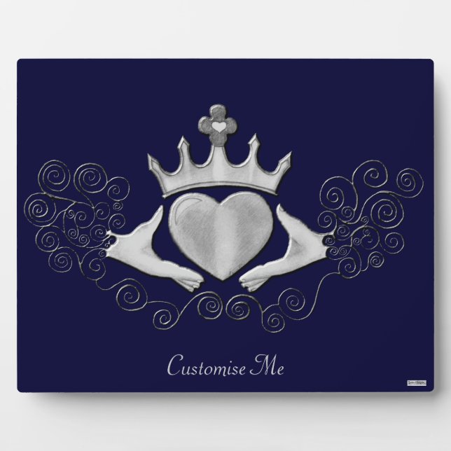 Plaque Photo Le Claddagh (Argent) (Devant)