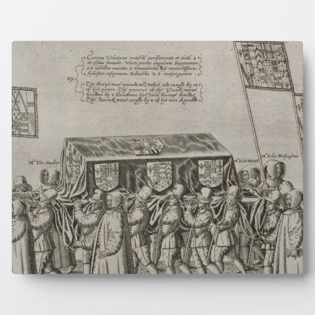 Plaque Photo Le cortège funèbre de Sir Philip Sidney (1554-158 (Devant)