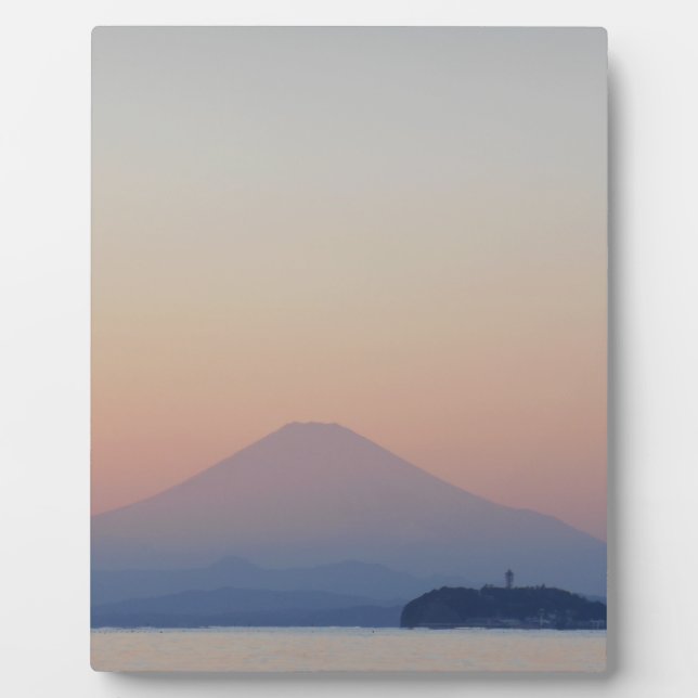 Plaque Photo Le coucher de soleil du Mont Fuji (Devant)