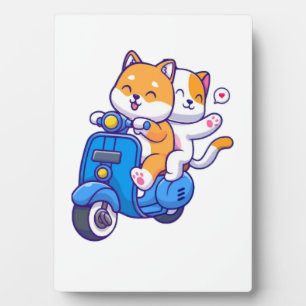 Plaque Photo Le Couple de Shiba Mignon