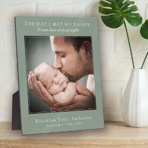Plaque Photo Le Jour où j'ai rencontré mon papa Photo Fête des 