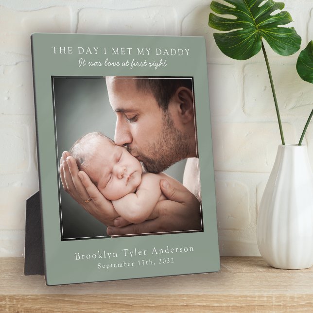 Plaque Photo Le Jour où j'ai rencontré mon papa Photo Fête des  (Créateur téléchargé)