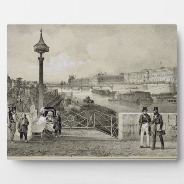 Plaque Photo Le Louvre, gravée par Auguste Bry (gravure) (Devant)