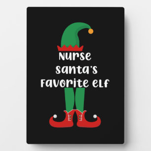 Plaque Photo Le lutin préféré de l'infirmière du Père Noël Infi