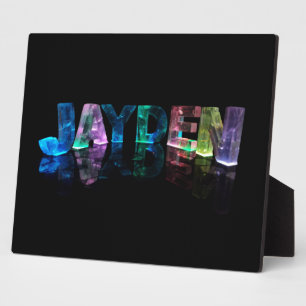 Plaque Photo Le nom Jayden en lumières 3D (photo)