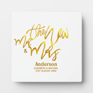 Plaque Photo Le nouveau M. et Mme (ajouter le nom, la date, le
