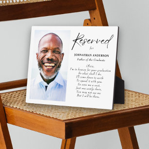 Plaque Photo Le père du diplômé au paradis pour la remise des d