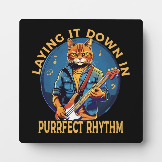 Plaque Photo Le poser au rythme purr-fait (Devant)