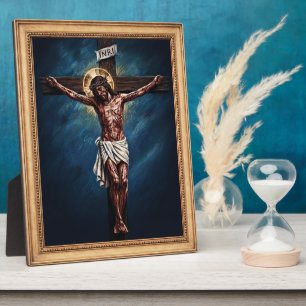 Plaque Photo Le Seigneur Jésus-Christ sur la Croix Dessin à la 