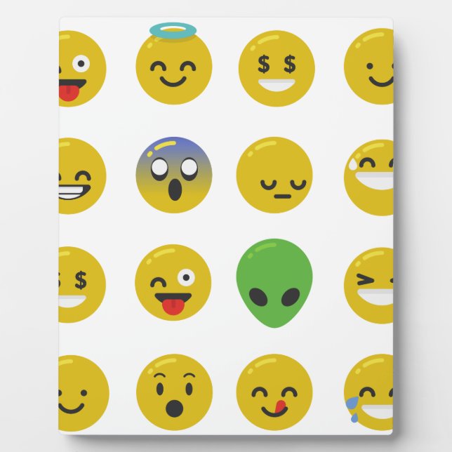 Plaque Photo Le visage heureux d'Emoji (Devant)