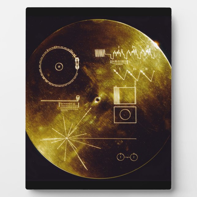 Plaque Photo Le Voyager Golden Record (Devant)