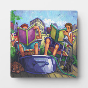 Plaque Photo Lecture en été