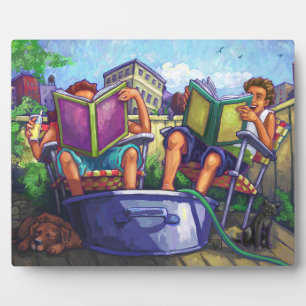 Plaque Photo Lecture en été