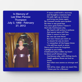 Plaque Photo Lee Ellen Parzow Thompson