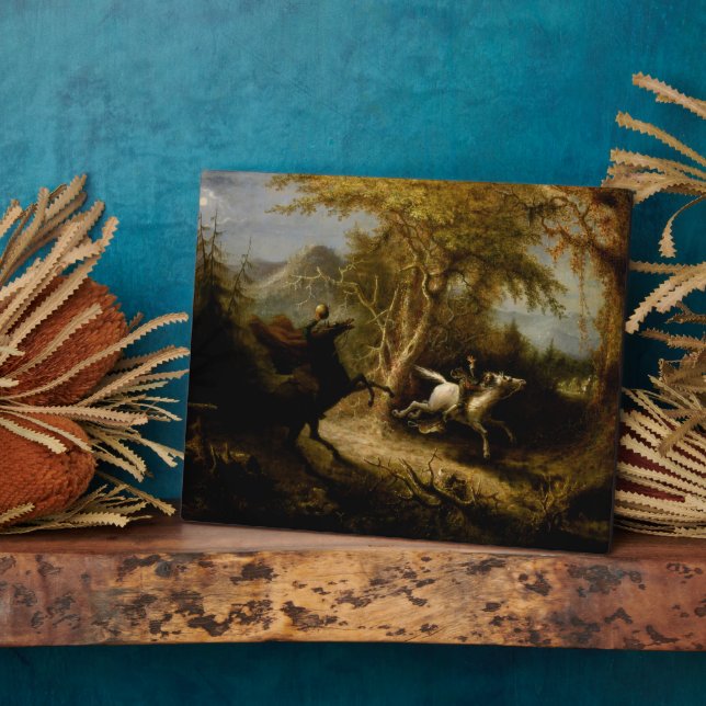 Plaque Photo Légende du Fantôme d'Halloween du Cavalier sans Tê (Côté)