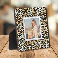 Leopard Motif sans cadre Photo Easel Retour
