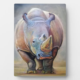 Plaque Photo Les amateurs de Rhino   Art Cute Rhino Portrait