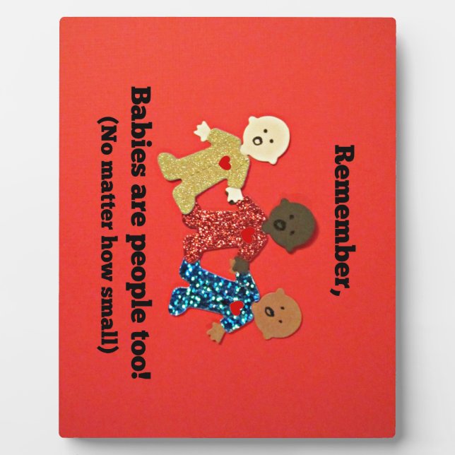 Plaque Photo Les bébés sont aussi des gens ! (Devant)