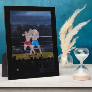 Plaque Photo Les Boxeurs Peinture d'Alfred Fox