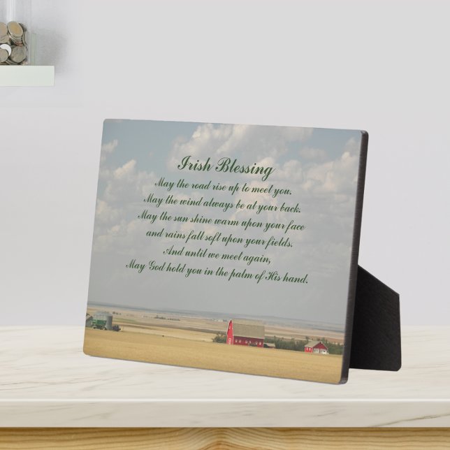 Plaque Photo Les champs de blé doré de la bénédiction irlandais (In Situ)