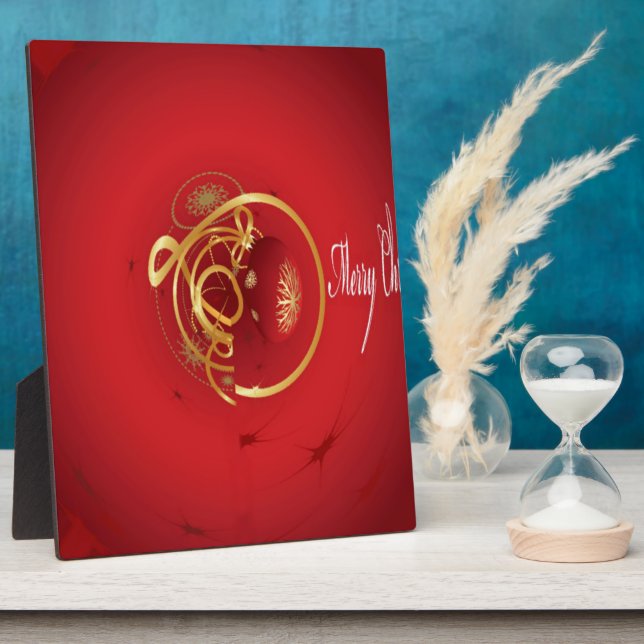 Plaque Photo Les cloches de Noël rouges Jingle ont un beau jour (Côté)