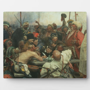 Plaque Photo Les Cosaques de Zaporozhye écrivent une lettre