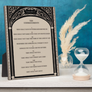 Plaque Photo Les dix commandements
