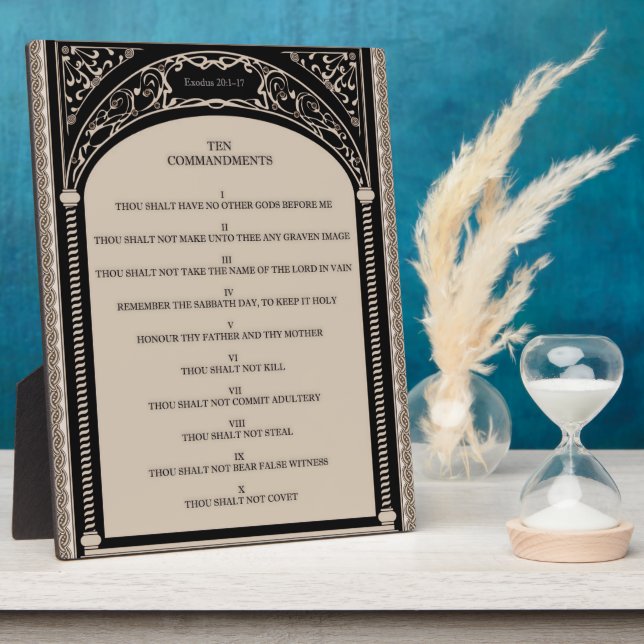 Plaque Photo Les dix commandements (Côté)