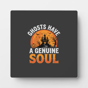Plaque Photo Les fantômes d'Halloween ont un design d'âme authe