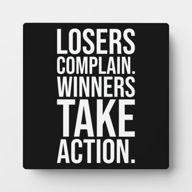 Plaque Photo Les gagnants prennent des mesures (Devant)