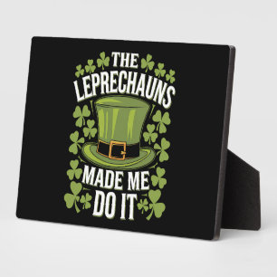 Plaque Photo Les Lutins M'ont Fait Faire Ça La Saint-Patrick