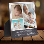 Plaque Photo Les Meilleures Moms Sont Promues À Grand-Mère 3 Ph<br><div class="desc">Plaque de collage photo personnalisée avec la citation "Only The Best Moms Get Promoted To Grand-mère" pour faire de grand-mère se sentir spécial. Un cadeau unique pour le jour de la mère,  le jour des grands-parents et l'anniversaire de grand-mère.</div>