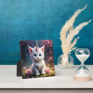 Plaque Photo "Les pattes étincelantes : Le chaton Unicorn Encha