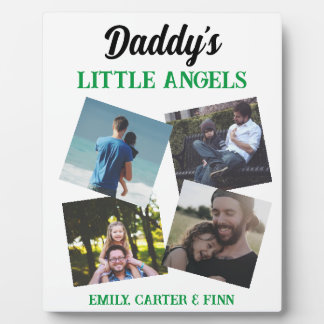 Plaque Photo Les petits anges de papa | Cadeau photo