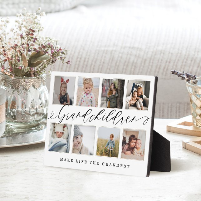 Plaque Photo Les petits-enfants font de la vie le plus grand co (Créateur téléchargé)