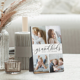 Plaque Photo Les petits font la vie grand Quatre photos