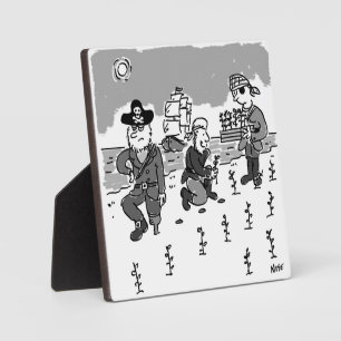 Plaque Photo Les pirates jardinent à l'aide d'une jambe en bois