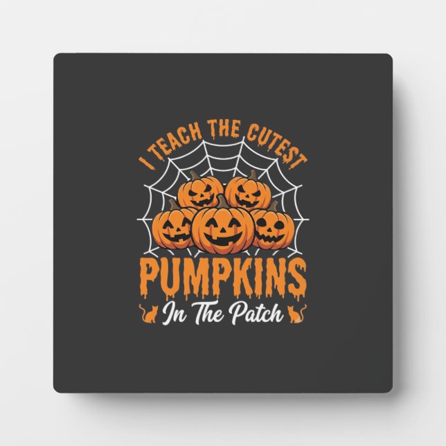 Plaque Photo Les plus mignons citrouilles dans le patch profess (Devant)