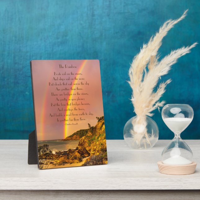 Plaque Photo Les ponts du ciel, le poème arc-en-ciel (Côté)