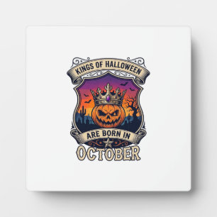 Plaque Photo Les Rois D'Halloween Naissent Octobre Couronne Cit
