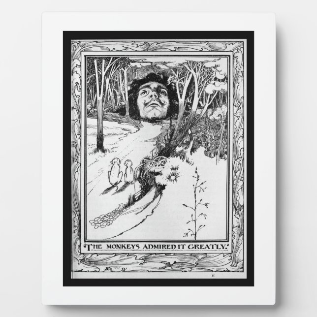 Plaque Photo Les singes l'ont admiré considérablement (Devant)