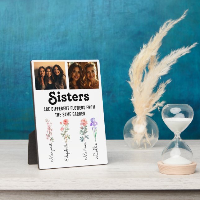 Plaque Photo Les Soeurs Sont Des Fleurs Différentes Photo Et No (Côté)