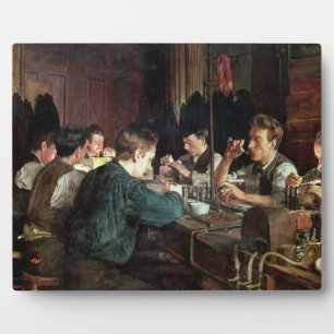 Plaque Photo Les souffleurs de verre, 1883 (huile sur toile)