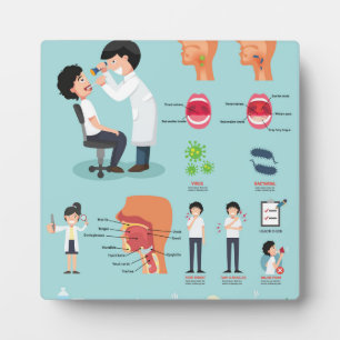 Plaque Photo Les tonsiles ont provoqué une infection virale