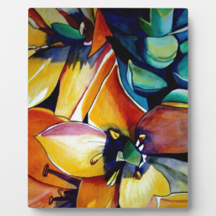 Plaque Photo L'étoile jaune de Bethléem l'aquarelle de fleurs