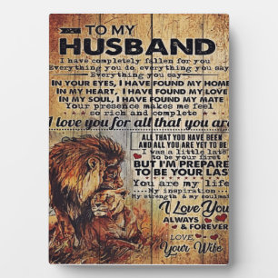 Plaque Photo Lettre adorable au mari Joli cadeau à mon homme