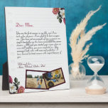 Plaque Photo Lettre d'amour personnalisée chic manuscrite et ph<br><div class="desc">Pour les cadeaux Best grand-mère et Maman, le collage photo moderne tendance de la famille Instagram avec vos photos personnalisées collage, avec votre message personnel, et les noms pour ce garde spécial emballé avec des années de souvenirs. On t'aime, maman, grand-mère... ... . CONSEILS DE CONCEPTION : Customisez plus loin...</div>