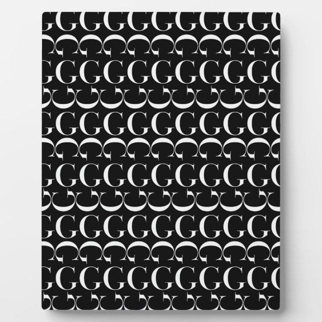 Plaque Photo Lettre initiale G (Devant)