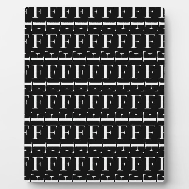 PLAQUE PHOTO LETTRE INITIALE MONÂTRE F (Devant)