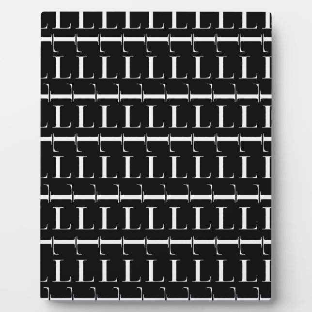 Plaque Photo Lettre initiale monogramme L (Devant)